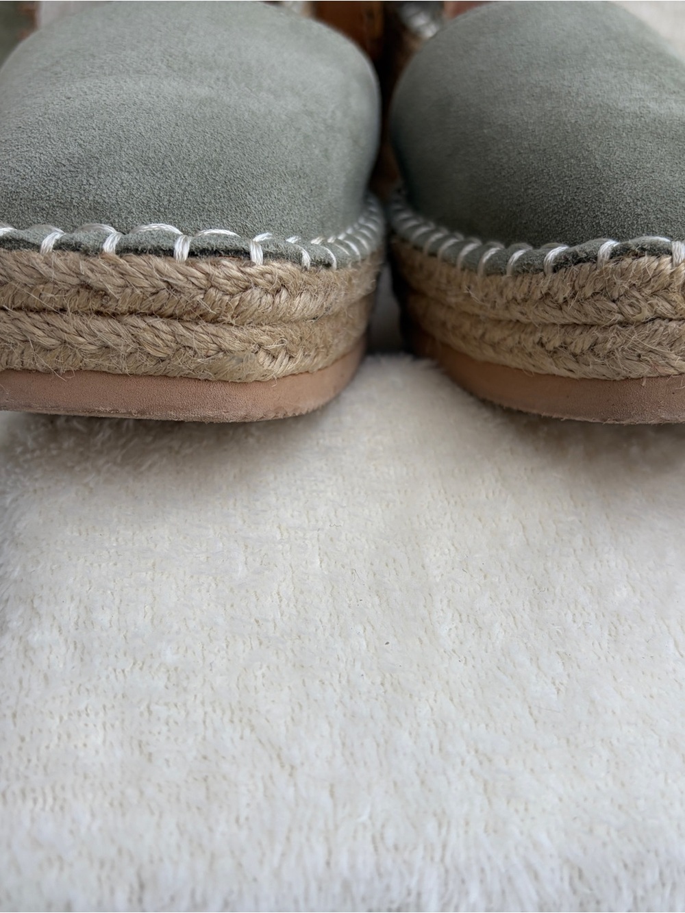 Crown Vintage Olive Green Espadrille Ankle-Strap Wedge - Picture 7 of 7